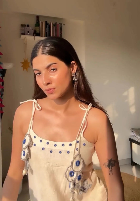 Hand work soft cotton kurta set