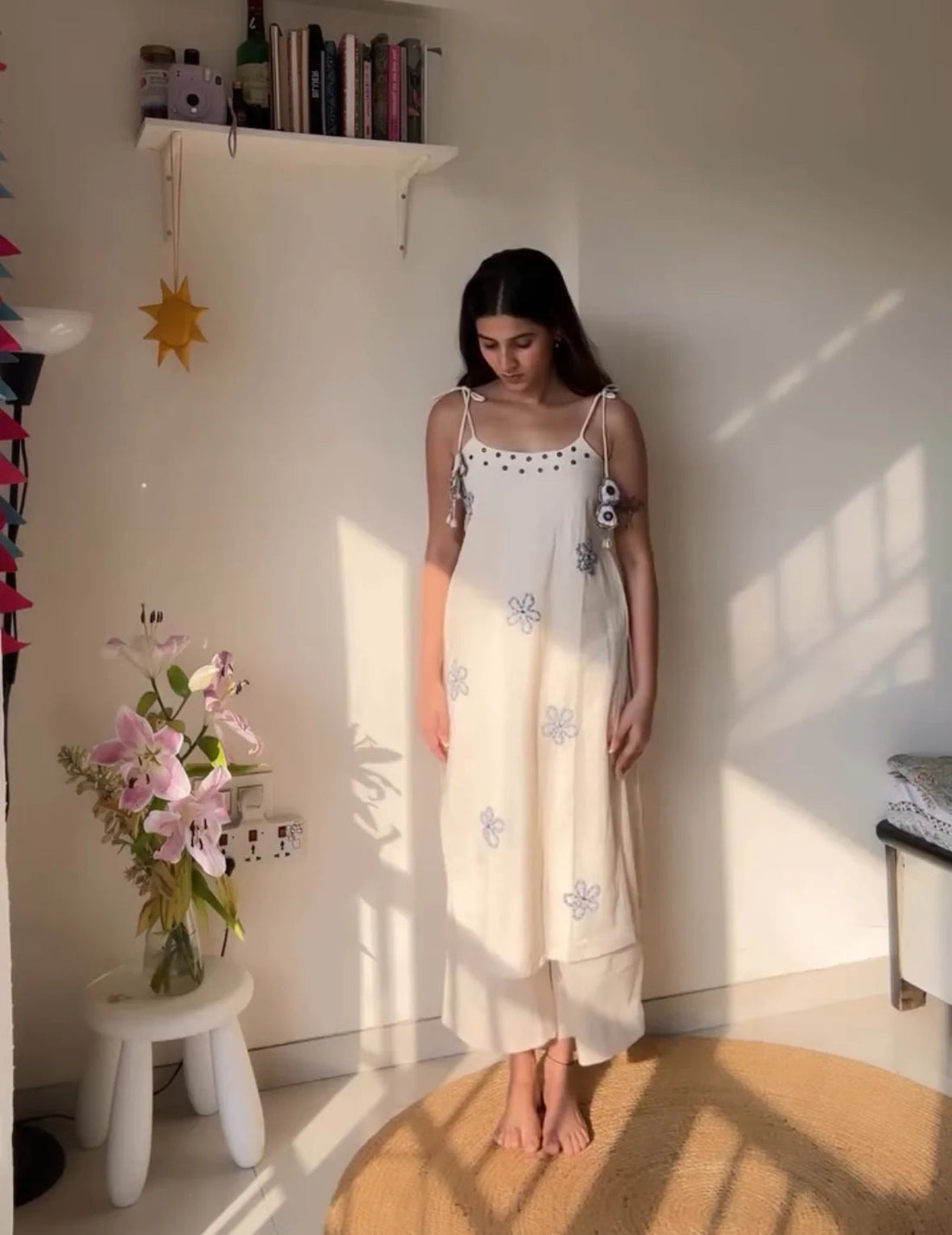 Hand work soft cotton kurta set