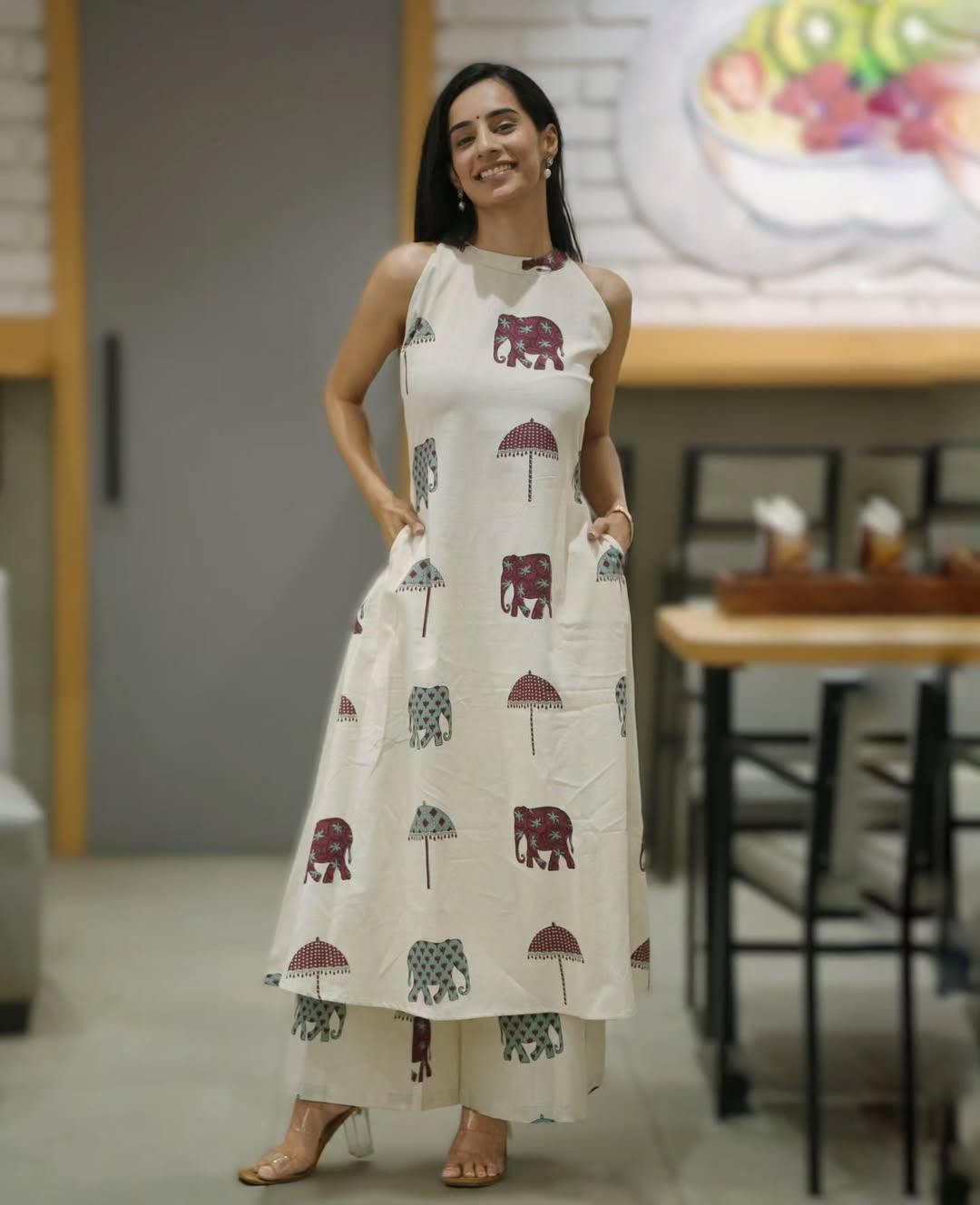 Elephant Floral Melody Cotton Co-ord Set