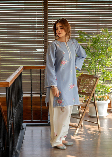 Persian Dusty Blue Farsi Co-ord Set