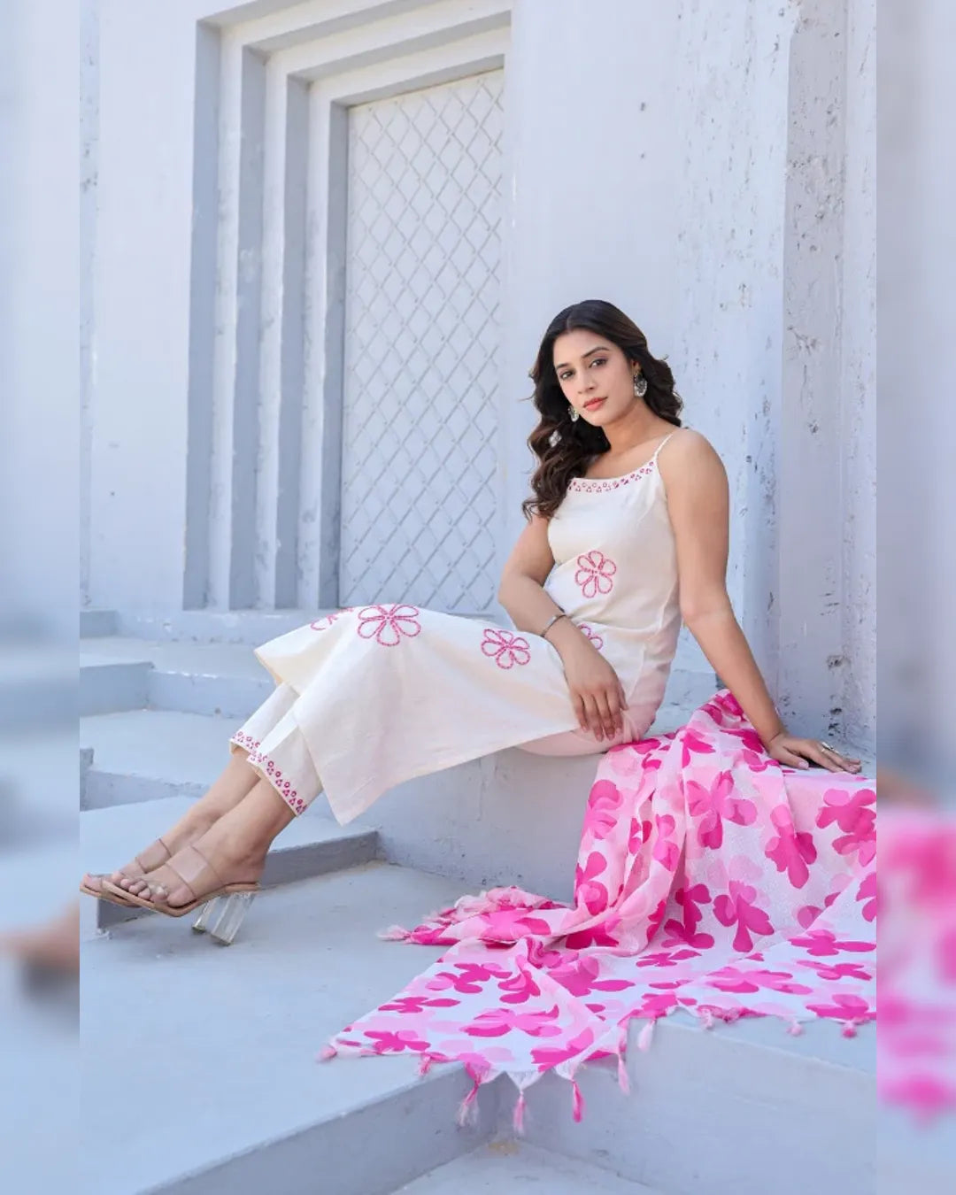 Aarohi Hand Work Soft Cotton Kurta Set