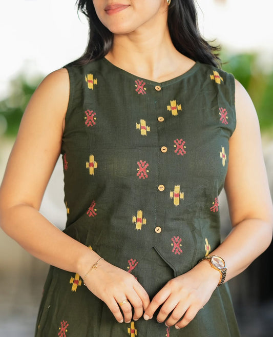 Kiara Forest Green Printed Co-ord Set