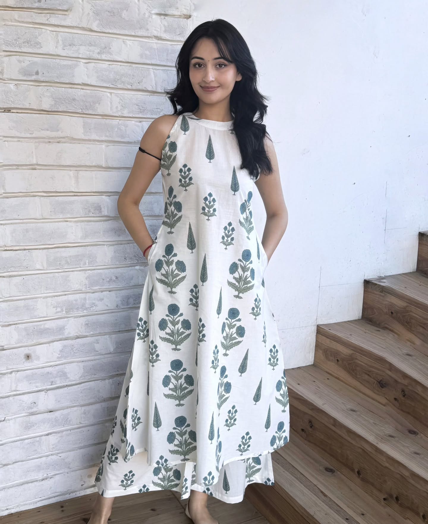 White tilak co-ord set