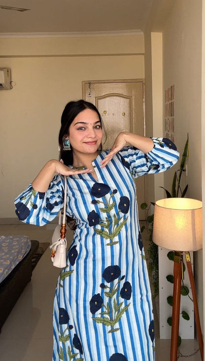 La Royale Hand Block Printed Cotton Co-ord Set