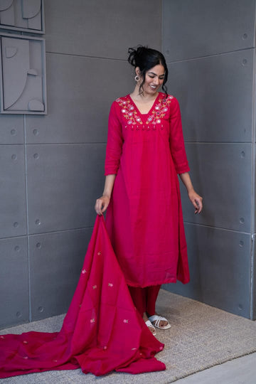 Rooh Maroon Suit Set