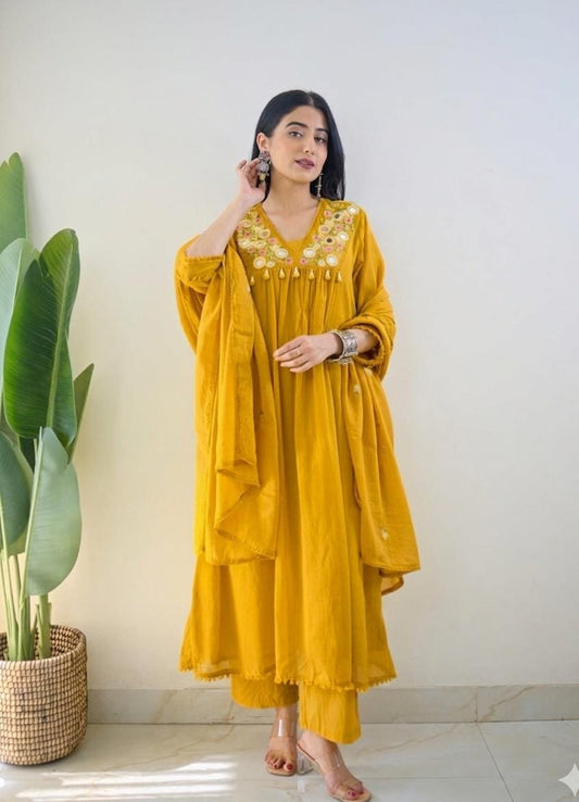 Mustard Super dyeing suit set