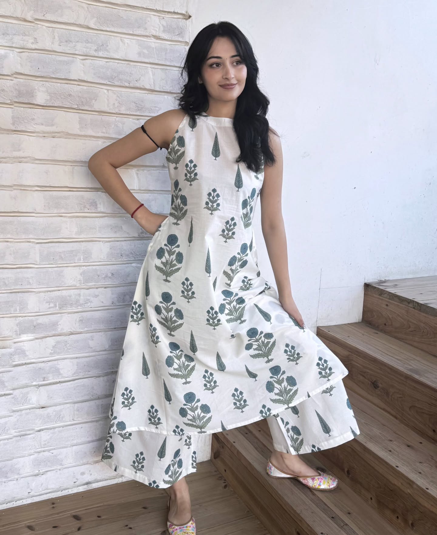 White tilak co-ord set