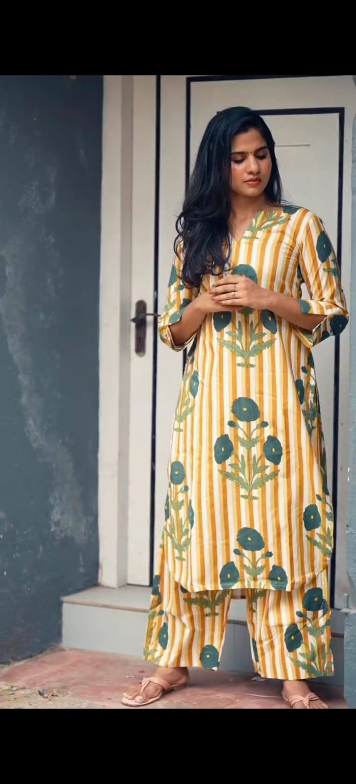 La Royale Hand Block Printed Cotton Co-ord Set